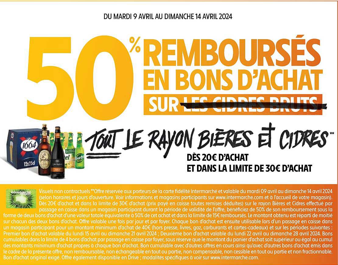 le rayon bières et cidres