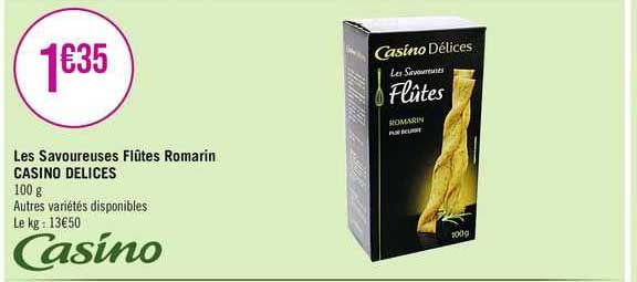 Les Savoureuses Flûtes Romarin Casino Délices