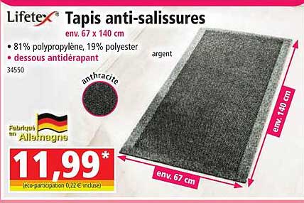 lifetex tapis anti-salissures