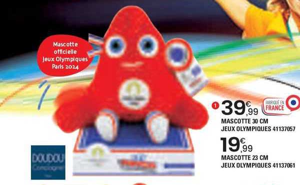 Mascotte 30 Cm Jeux Olympiques Mascotte 23 Cm Jeux Olypiques
