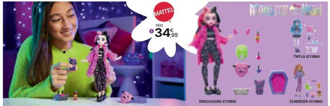 mattel draculaura 41135842, clawdeen 41135843, twyla 41135844