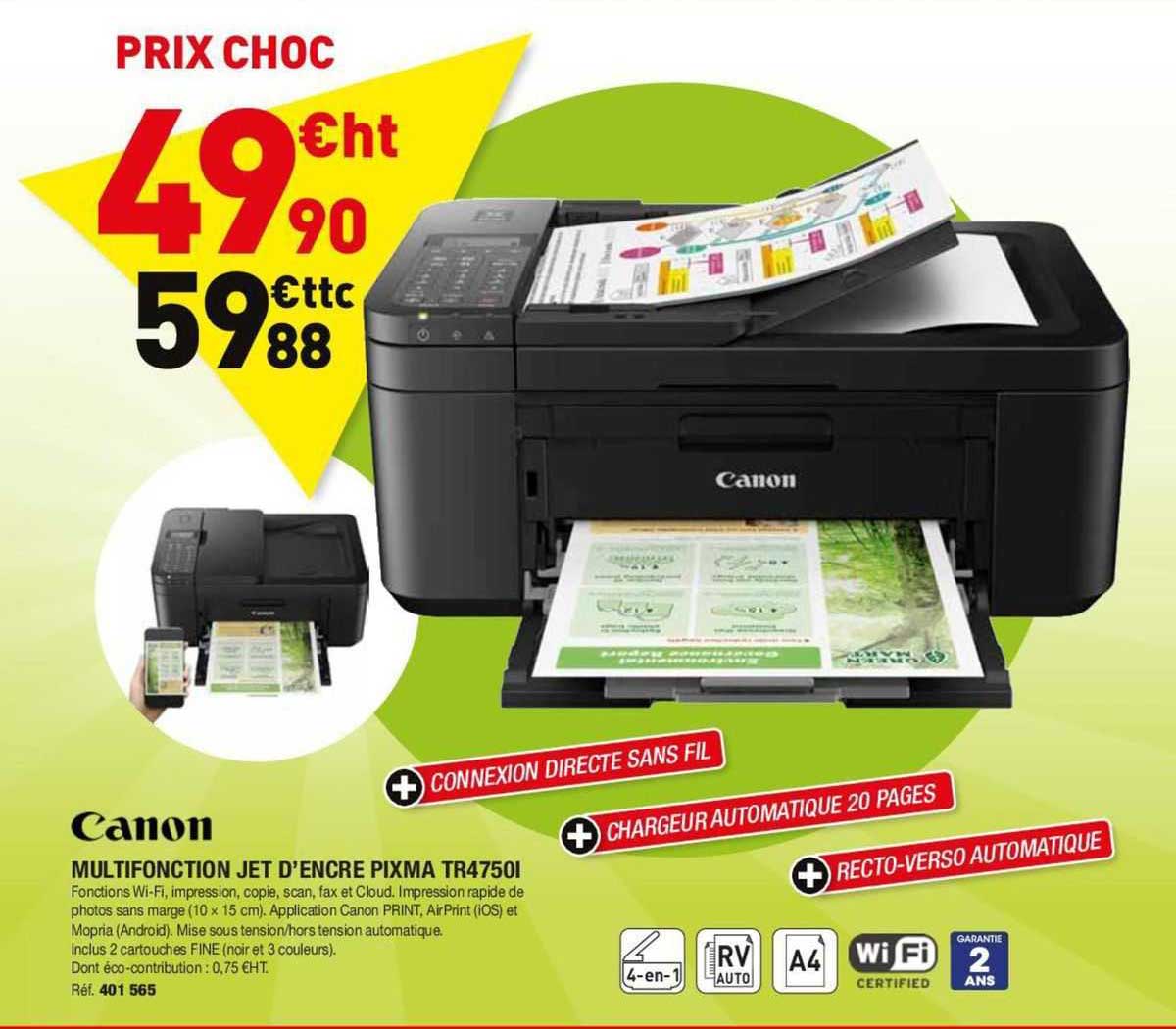 multifonction jet d'encre pixma tr4750i canon