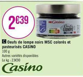œufs De Lompe Noirs Msc Colorés Et Pasteurisés Casino