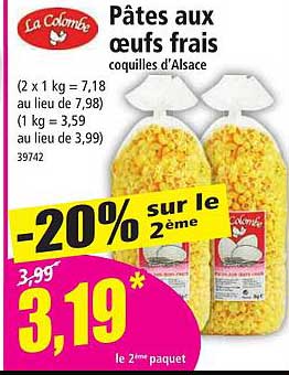 pâtes aux œufs frais la colombe