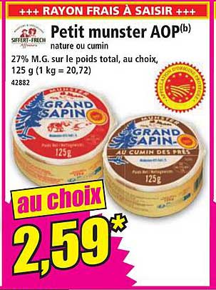 Petit Munster Aop Nature Ou Cumin