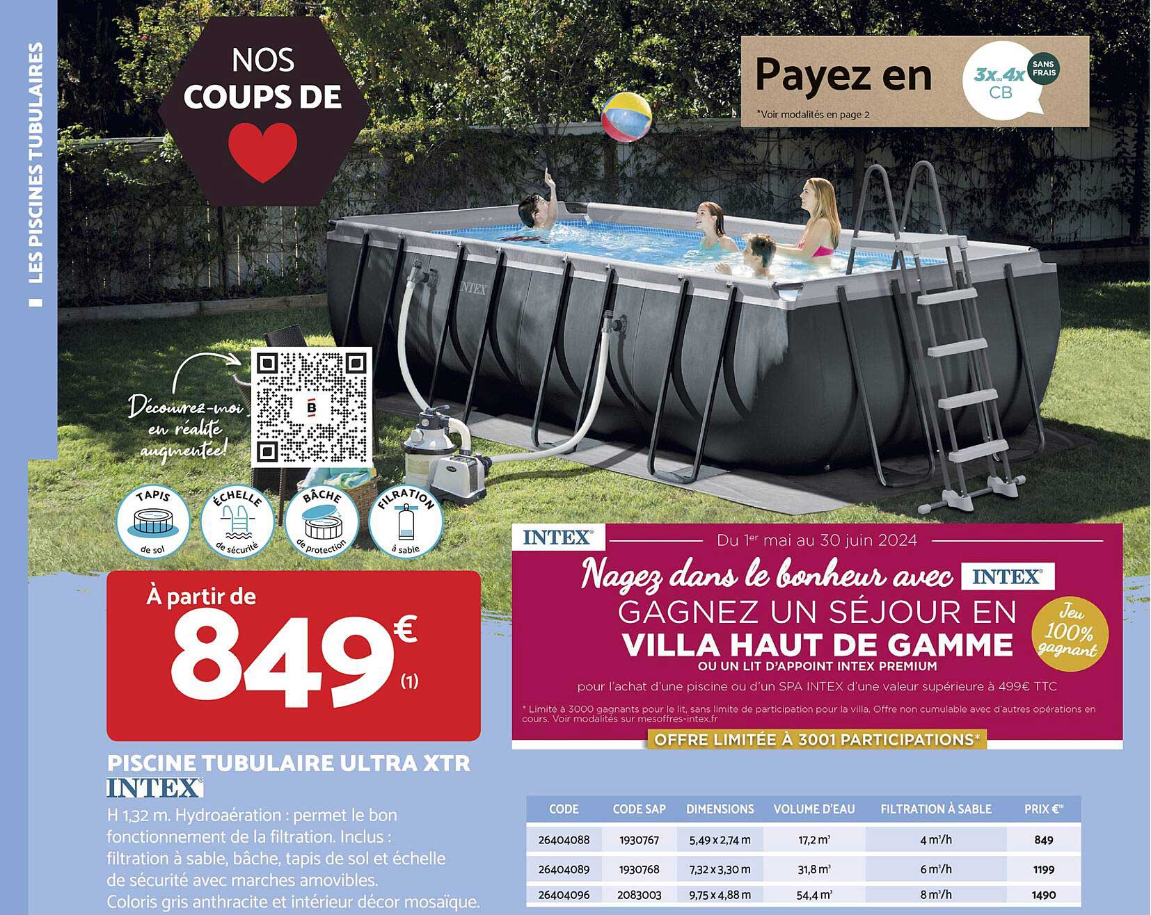 piscine tubulaire ultra xtr intex