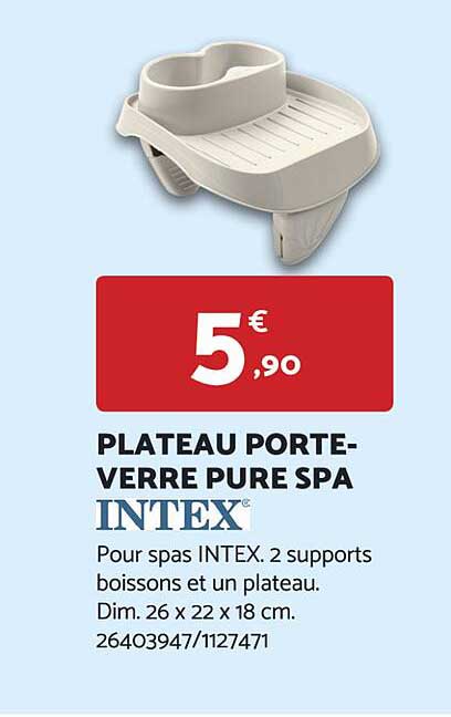 plateau porte-verre pure spa intex