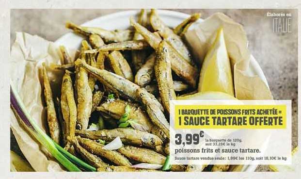 poissons frits et sauce tartare