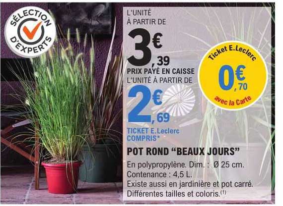 pot rond "beaux jours"