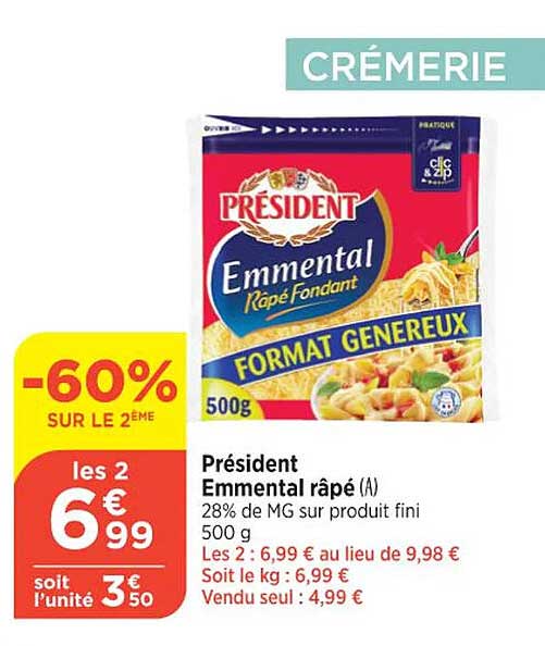 Président Emmental Râpé