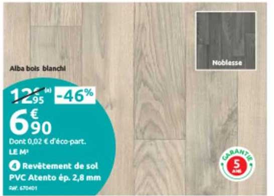 revêtement de sol pvc atento ép. 2,8 mm