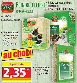 riga foin ou litière pour rongeurs