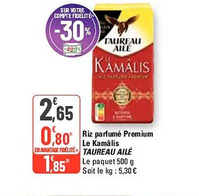riz parfumé premium le kamâlis taureau ailé