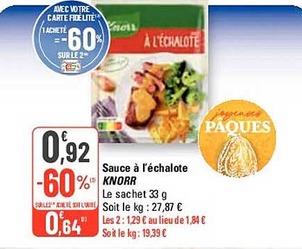 sauce à l'échalote knorr