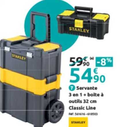 servante 3 en 1 + boîte à outils 32 cm classic line