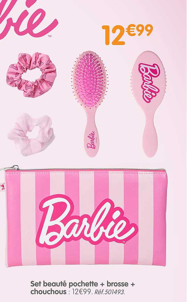 set beauté pochette + brosse + chouchous