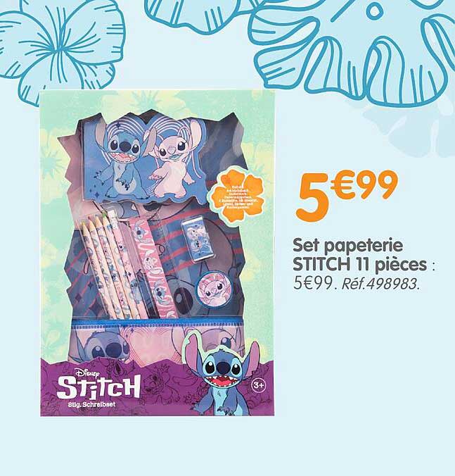 Set Papeterie Stitch 11 Pièces
