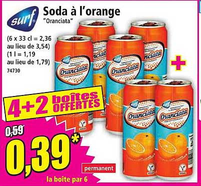 soda à l'orange surf