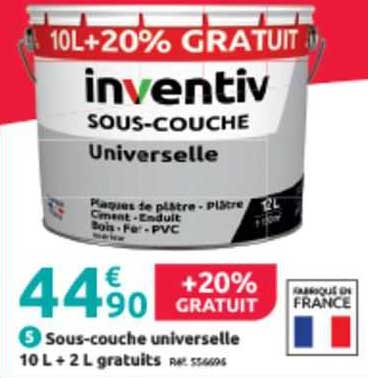 sous-couche universelle 10 l + 2 l gratuits inventiv