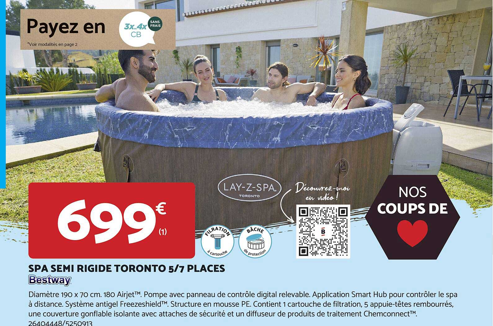 spa semi rigide toronto 5/7 places bestway