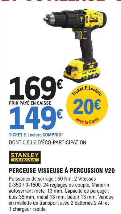 stanley fatmax perceuse visseuse à percussion v20
