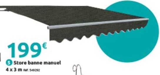 store banne manuel 4 x 3 m