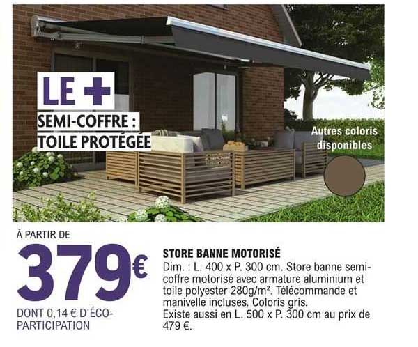 store banne motorisé