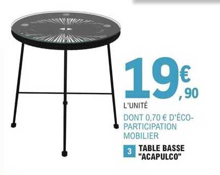 table basse "acapulco"