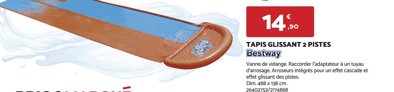 tapis glissant 2 pistes bestway