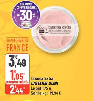 tarama extra l'atelier blini