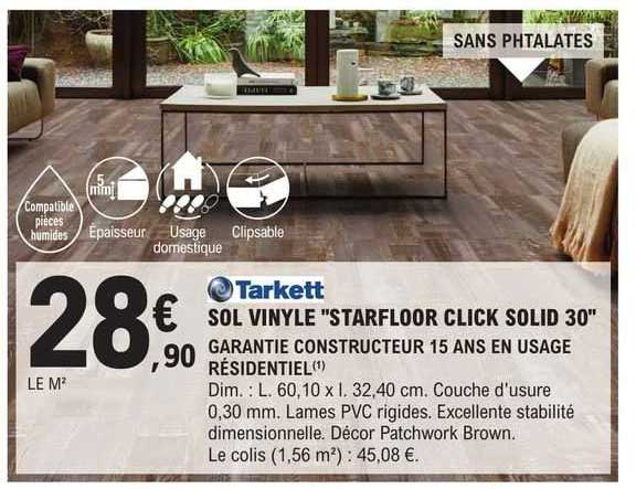 tarkett sol vinyle "starfloor click solid 30"
