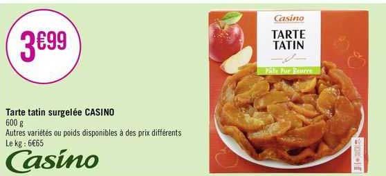 Tarte Tatin Surgelée Casino