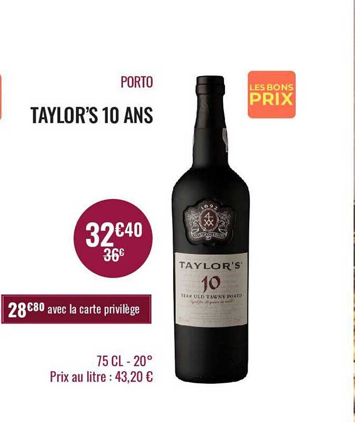 taylor's 10 ans