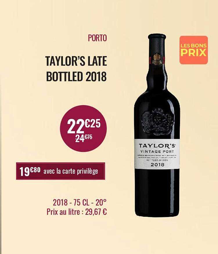 taylor's late bottled 2018