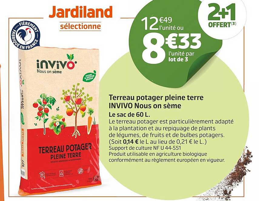 terreau potager pleine terre invivo nous on sème