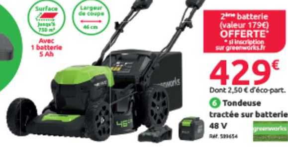 Tondeuse Tractée Sur Batterie 48 V