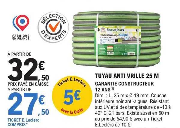 tuyau anti vrille 25 m