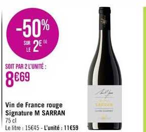 Vin De France Rouge Signature M Sarran