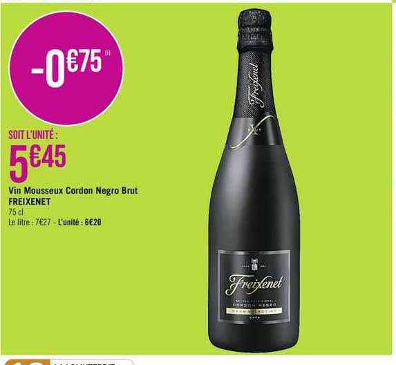 vin mousseux cordon negro brut freixenet