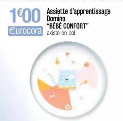 assiette d'apprentissage domino "bébé confort"