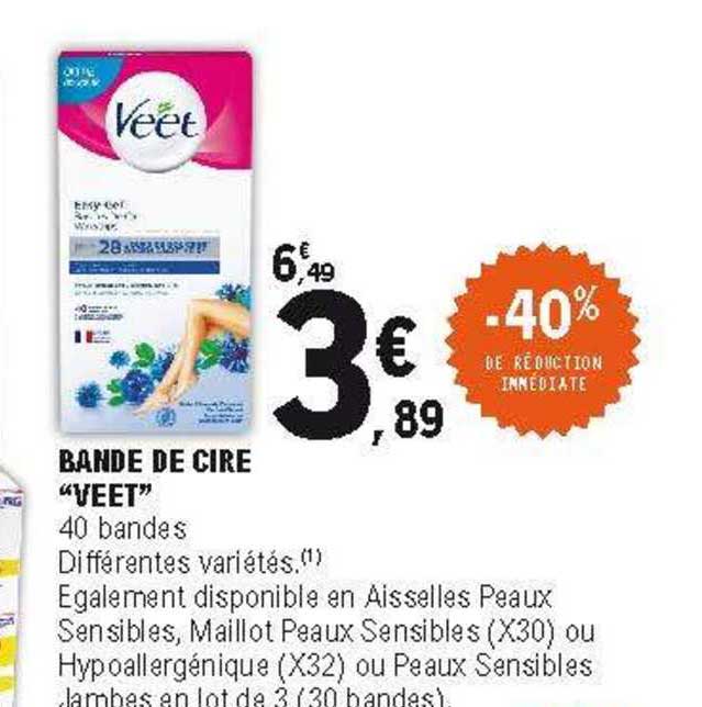 Bande De Cire "veet"