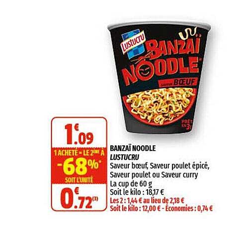 banzaï noodle lustucru