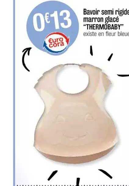 bavoir semi rigide marron  glacé "thermobaby"