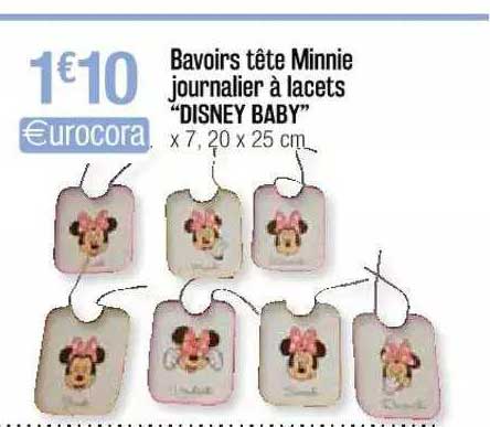 bavoirs tête minnie journalier à lacets "disney baby"