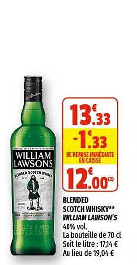 blended scotch whisky william lawson's