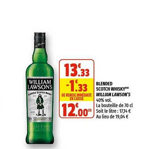 blended scotch whisky william lawson's
