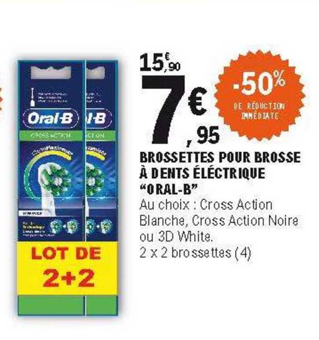 brossettes pour brosse à dents électrique "oral-b"
