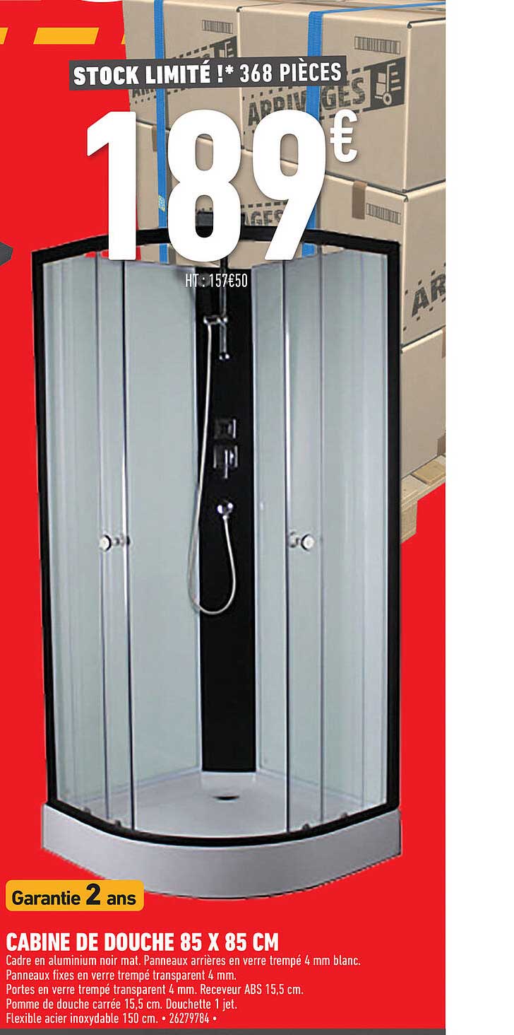 Cabine De Douche 85 X 85 Cm