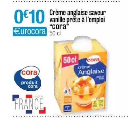 Crème Anglaise Saveur Vanille Prête à L'emploi "cora"