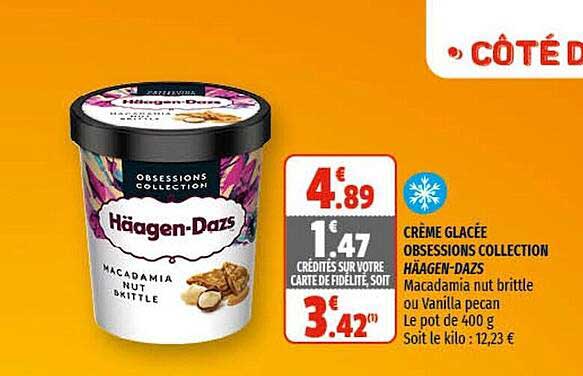 crème glacée obsessions collection häagen-dazs